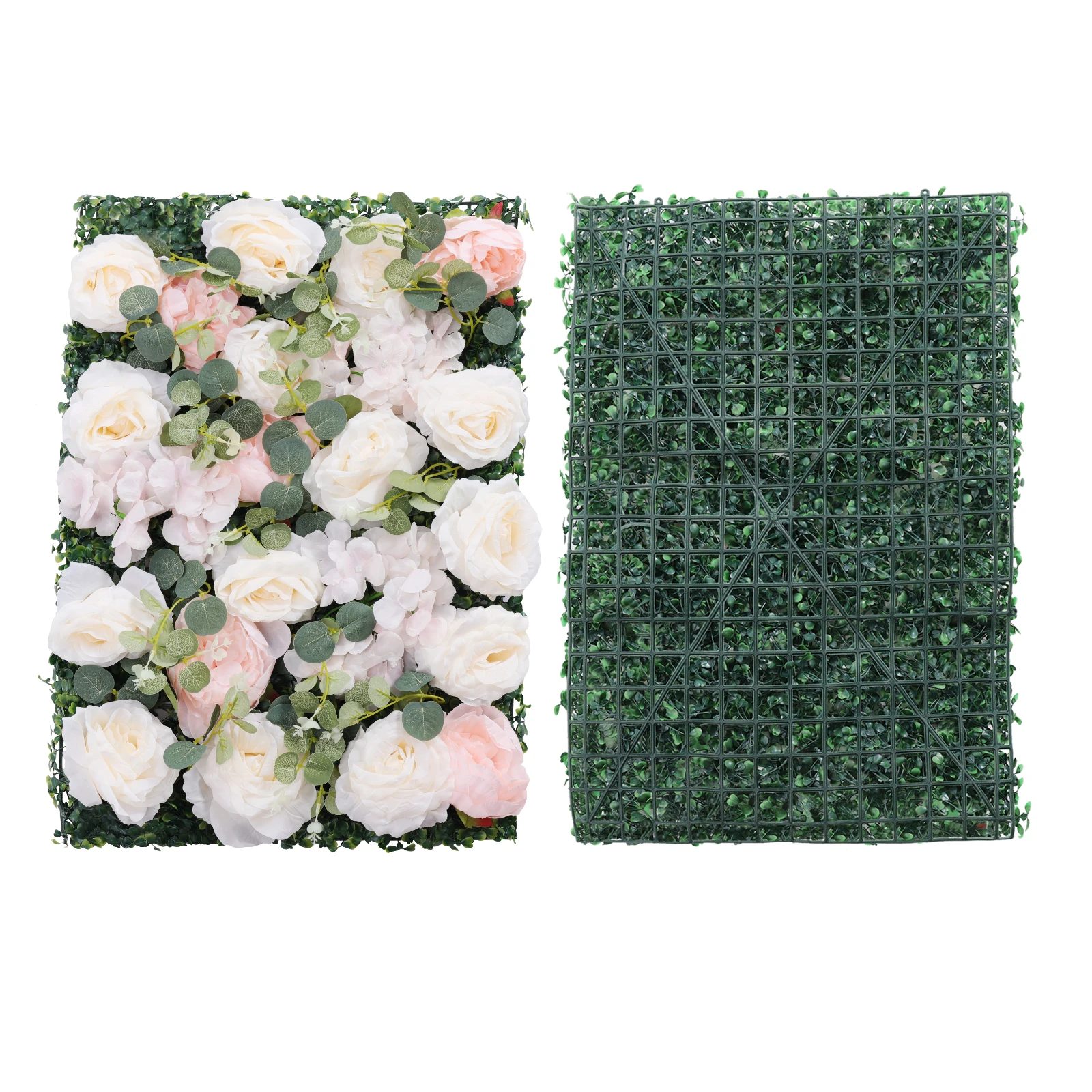 Flower Wall Panel Floral Backdrop 40cm X 60cm Silk Rose Wall for Wedding Party