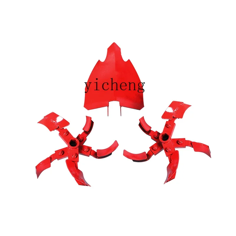 

multifunctional micro-tiller small agricultural rotary tillage soil loosening ditch paddy field wheels household farm tool