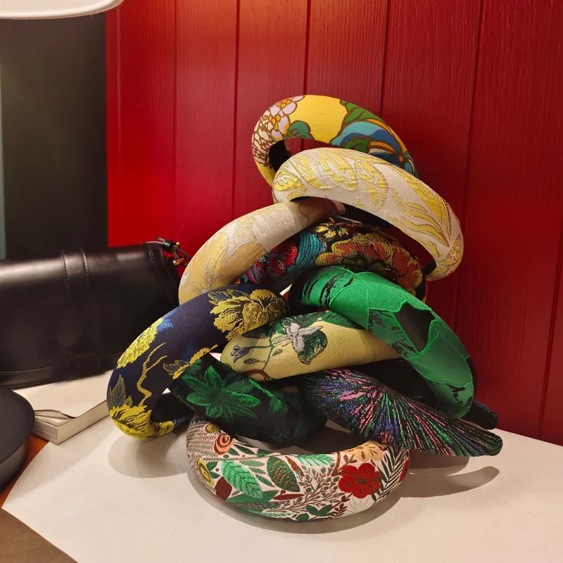빈티지 팰리스 자카드 자수 헤어 후프 (두꺼운 스펀지 - Embroidery Zone 리뷰 및 가격