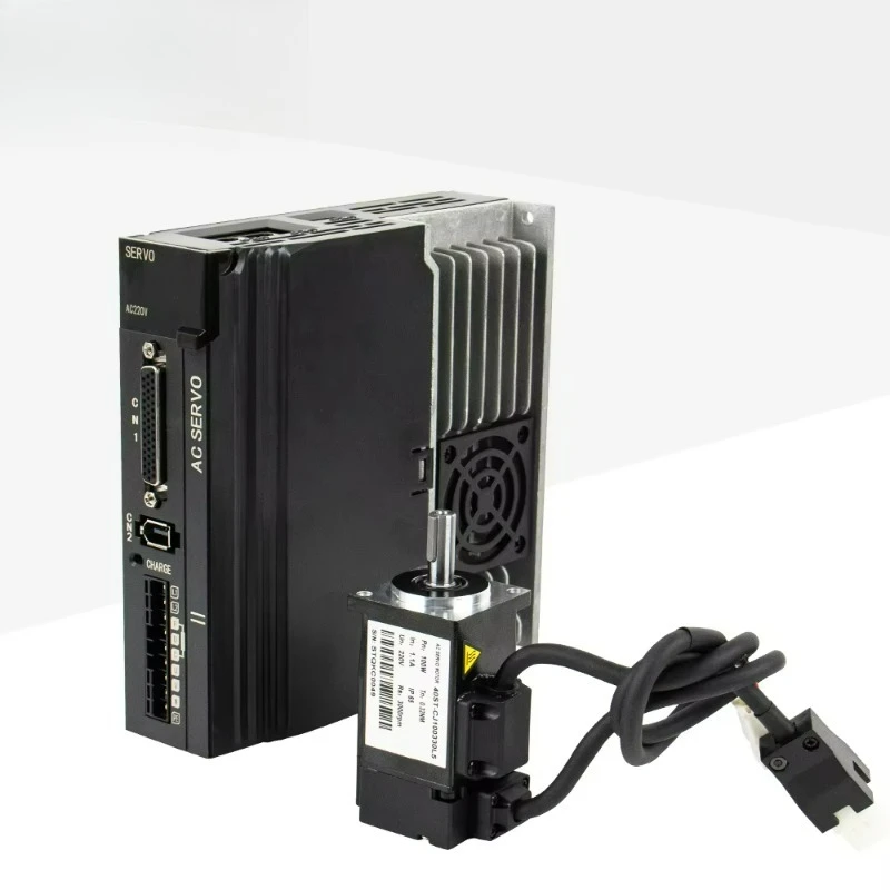 100W 0.32N.m 3000RPM Single-Phase 220V 17 Bit Encoder 40mm Flange AC Servo Motor with Driver Kit