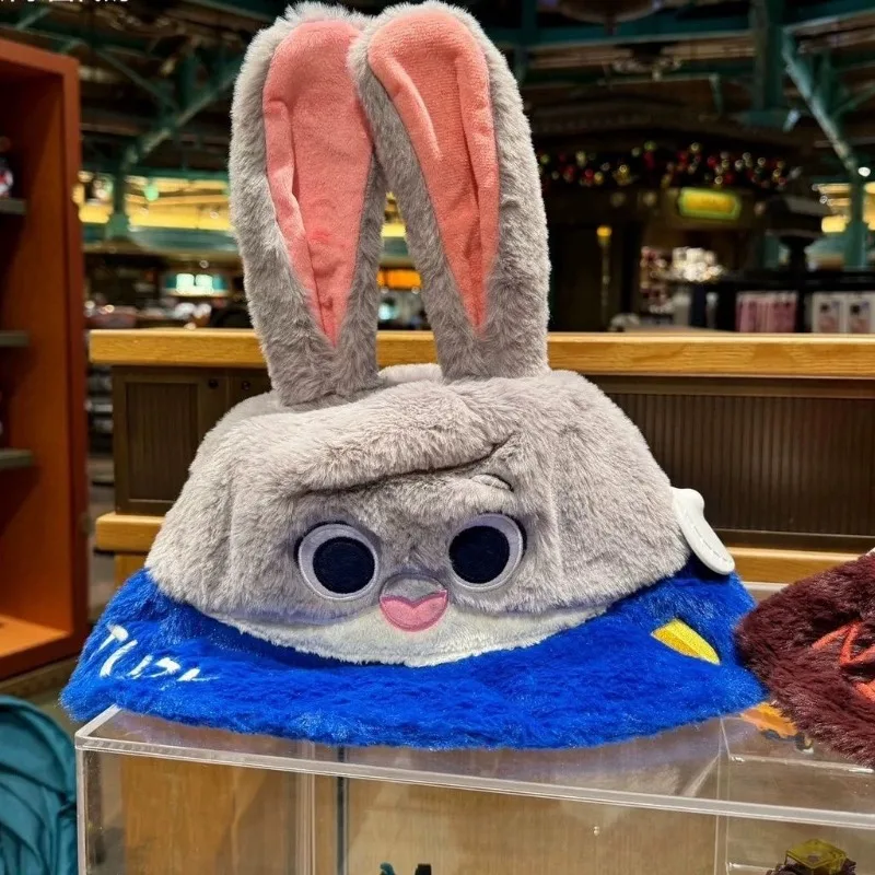 

Disney Genuine Hat Zootopia Officer Judy Warm Plush Cute Cartoon Photography Tourism Fisherman Hat Lovers Parent Child Gift