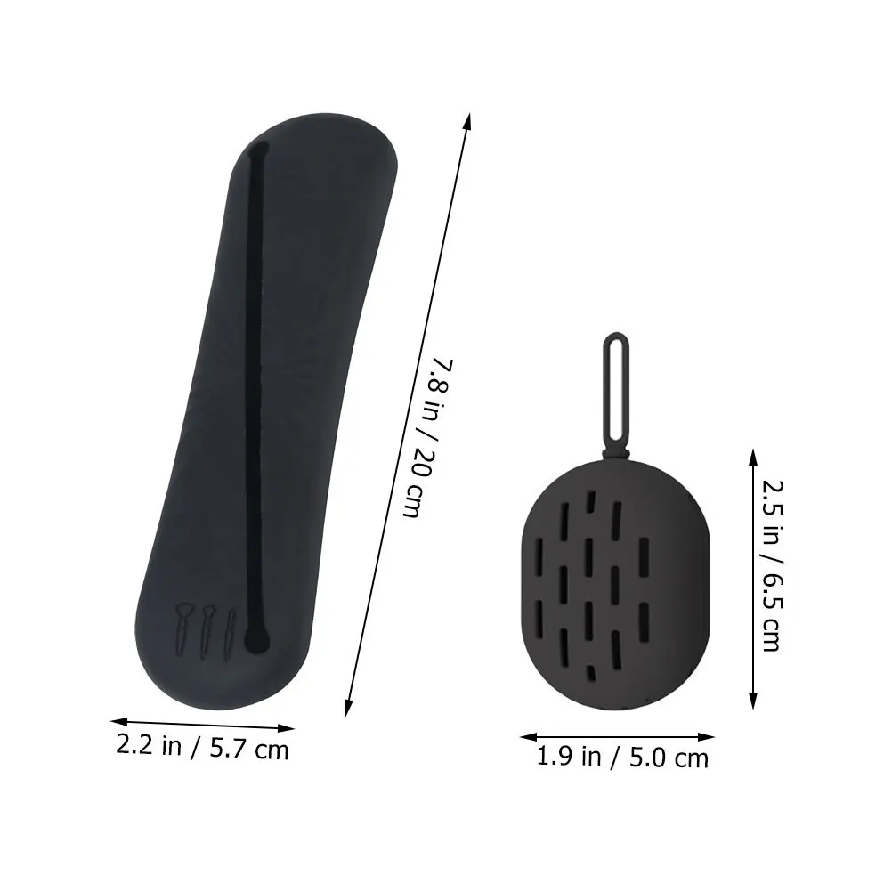 1 set 1 Set Makeup Brush Holder Silicone Sponge Organizer Case For Travel Portable Beauty Tool Storage Ventilation Holes