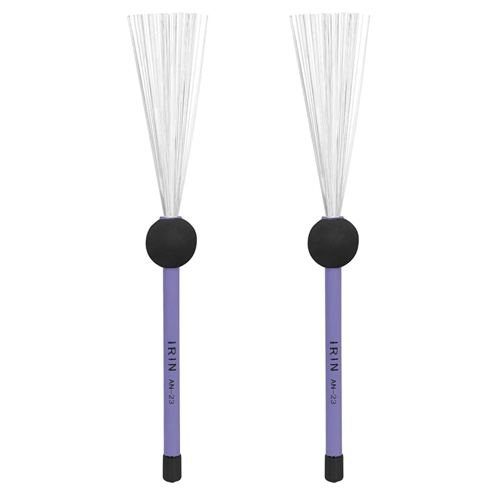

Drum Brush Steel Playing Jazz Wire Brushes Percussion Accessories Rubber Kit Retractable Metal