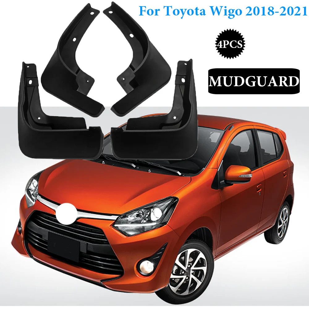 

New upgrade For Toyota Wigo 2018 2019 2020 2021 Car Mudguard Front Rear Fender Accessories 4PCS