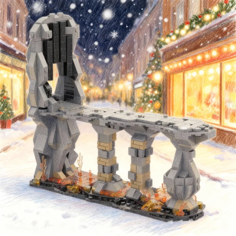 

579 деталей MOC «Хоббит: Властелин колец» — Модель «Гора Смерти» Фродо и Сэма, конструктор, рождественский подарок, игрушка для самостоятельной сборки, развивающая игрушка