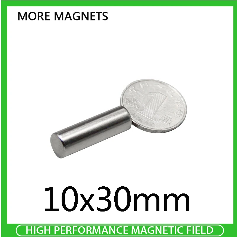 

2/5/10PCS 10x30Super Powerful Strong Magnetic Magnets Thick Permanent Neodymium Magnets 10x30mm Round Magnet 10*30mm