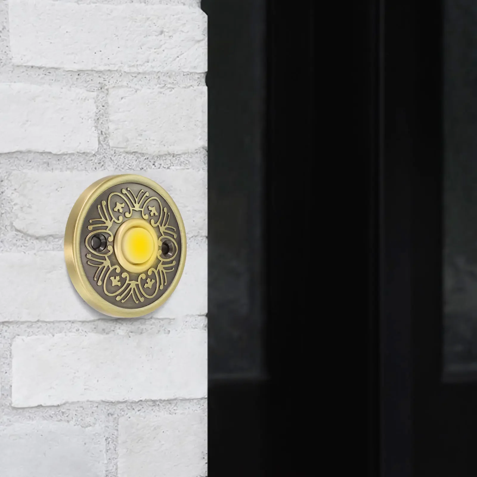 Metal Doorbell Push Button Bronze Wired  Light Door Bell Buttons With Screws Doorbell Switch Doorbell European Wall Mounted
