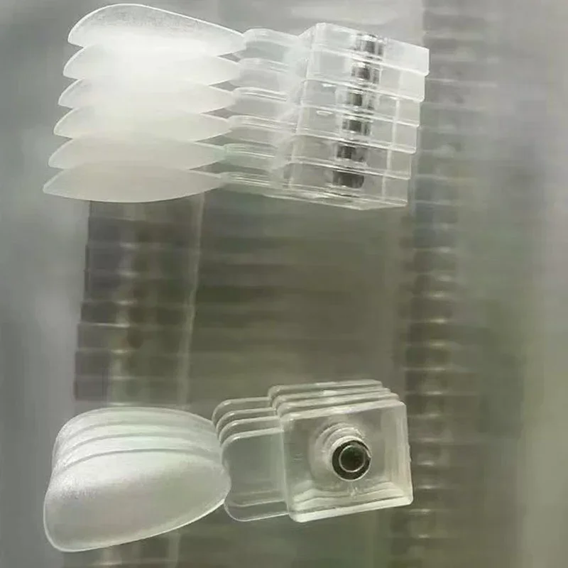 24 Uds. Pantalla magnética de punta de uñas postizas, tarjeta de Color Natural transparente, soporte de Gel para esmalte, paleta de uñas, práctica de pegamento para manicura