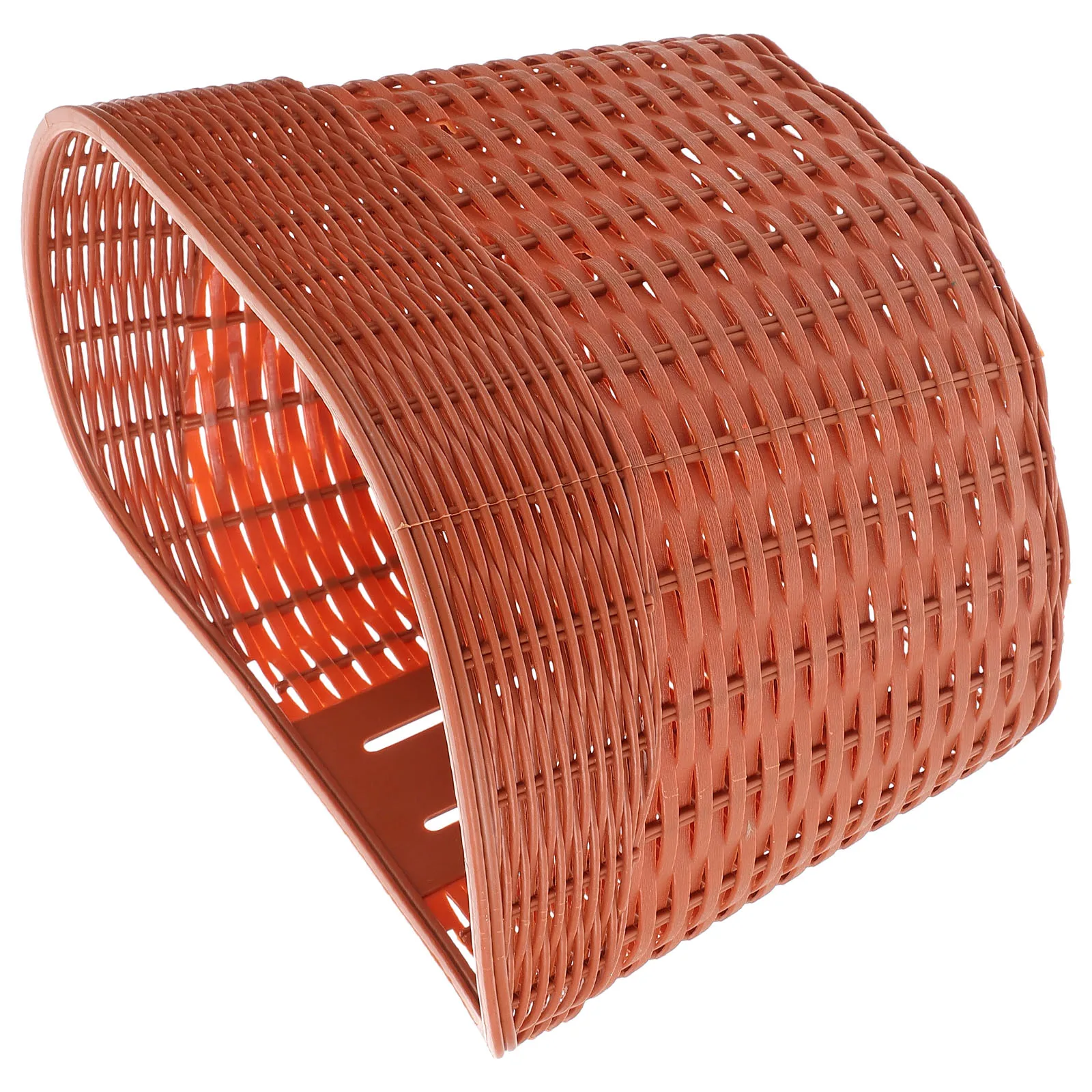 

Bike Basket Durable Plastic Kids Bicycle Handlebar Light Brown Scratch Resistant Long Use Easy Install Front Basket