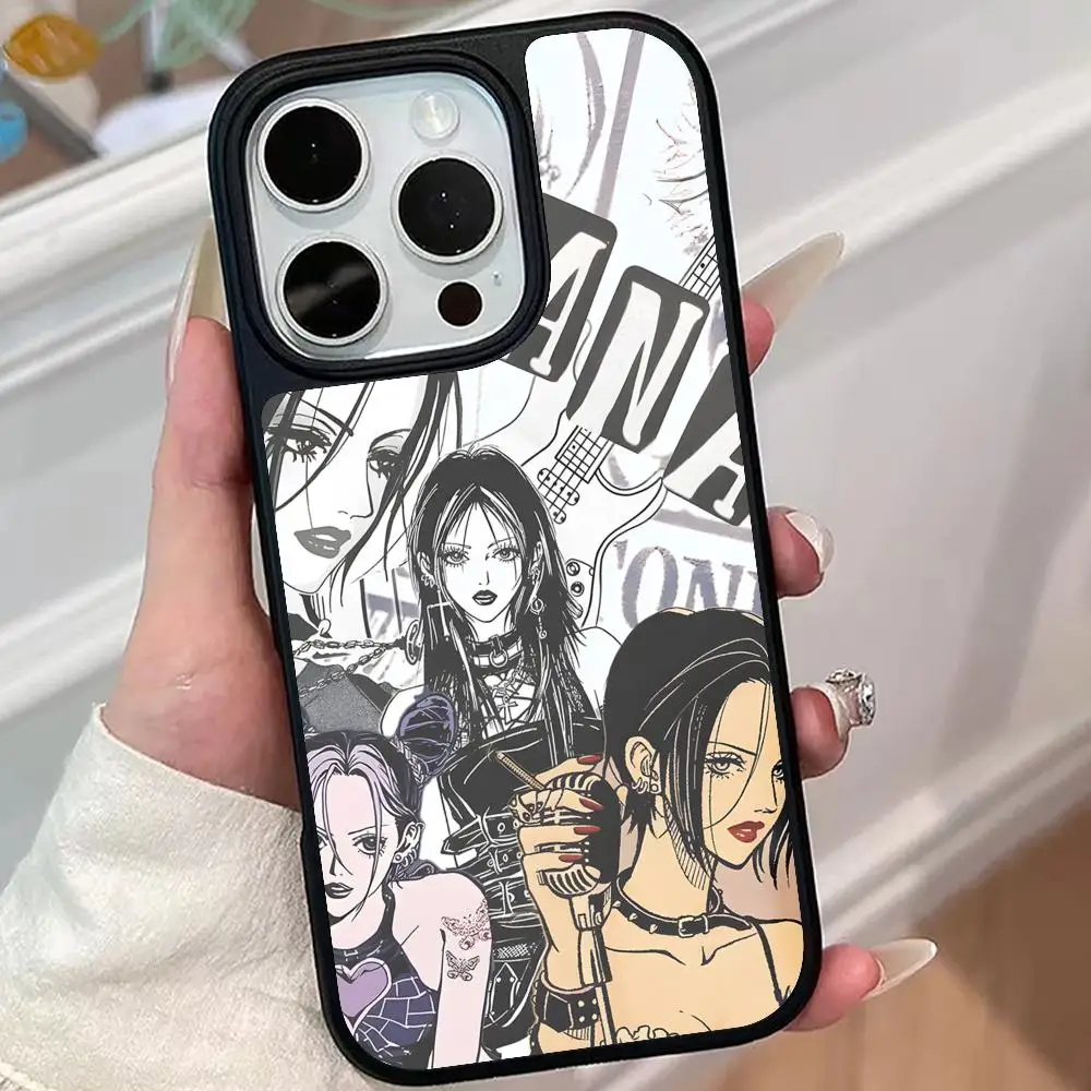 

Чехол Black Stones Osaki Nana для iPhone 17 16 15 14 13 12 11 Air Pro Max Plus, матовый, цветной, люксовый