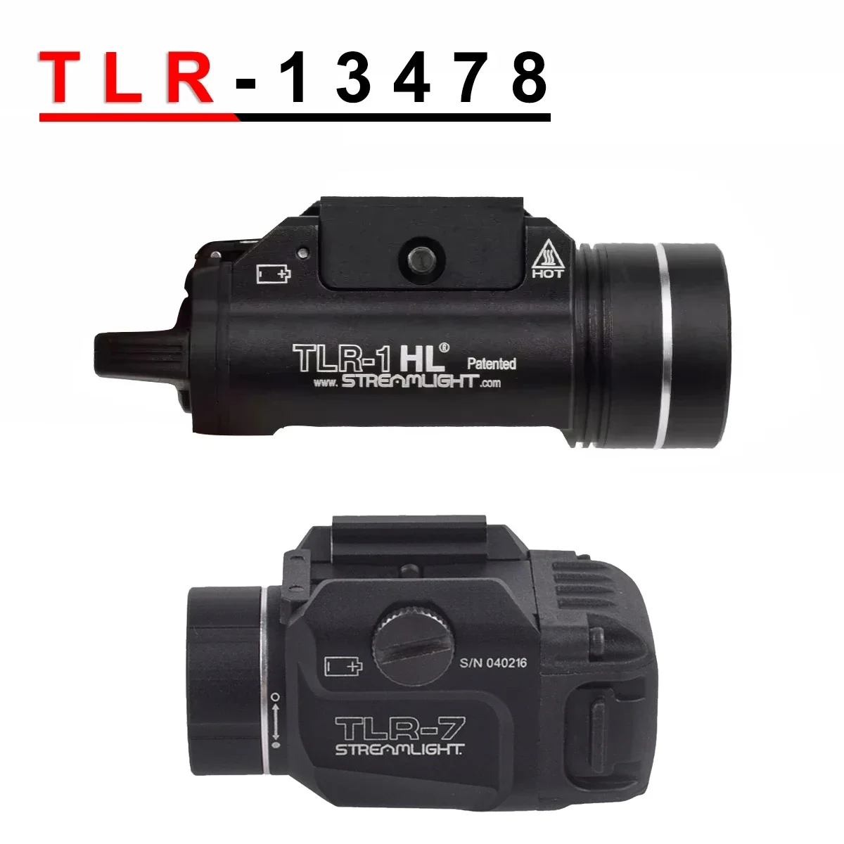 

Tactical StreamLight TLR-1 HL TLR7 TLR4 TLR3 TR8 Pistol Scout Light LED Strobe Flashlight for Airsoft Glock Taurus Fit 20mm Rail