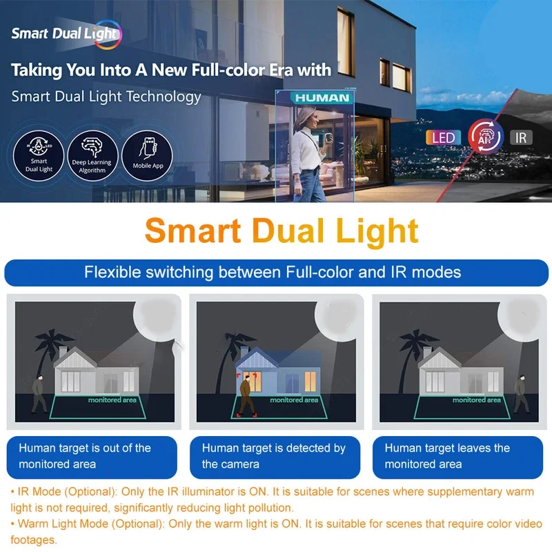 Hikvision DS-2CD2383G2-LI2U/SL(RB) POE ColorVU3.0 Luce stroboscopica Avviso acustico Telecamera di rete a torretta fissa con luce ibrida intelligente