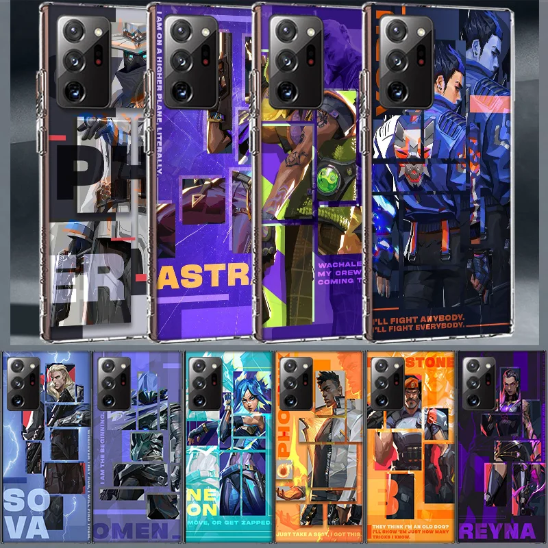 Game Valorant Phone Case for Samsung A55 A35 A25 A15 A07 A05S A16 A17 A26 A36 A37 A56 A57 Galaxy Note 20 10 A50S A71 A51 A31 A30
