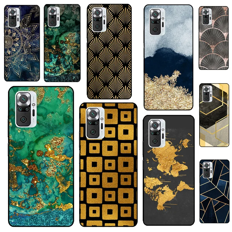 

Роскошный чехол из золотой фольги для Xiaomi Redmi Note 11 10 9 8 12 Pro Plus 9S 10S 11S 12S, чехол для Redmi 12C 10 9 C