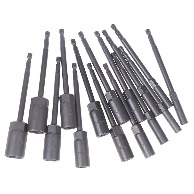 5.5-19mm Lengthen Electric Drill Socket Head Bolt Nut Driver Bit Impact Drill Bits Adapter Socket Wrench Extension Bar 150mm