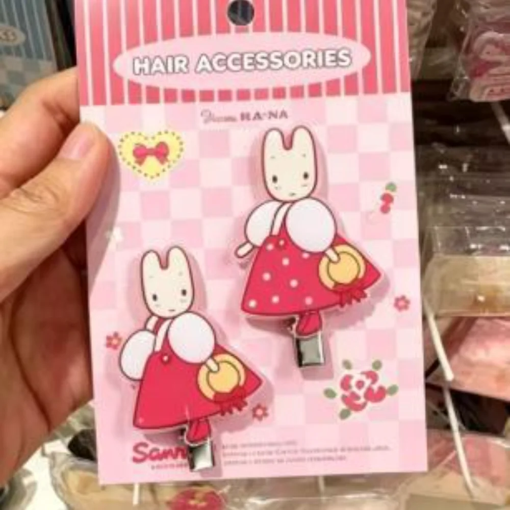 New Kawaii Usahana Hairpin Cartoon Marron Cream Sweet Bangs Side Clip Creativity Anime Peripherals Cute Headwear Friend Gift Toy