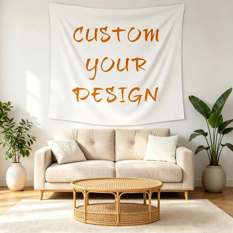 Custom 1pc Tapestry - Personalized Polyester Wall Banner for Bedroom, Dining Room Decor, Horizontal Banner, Ideal for Home Decor