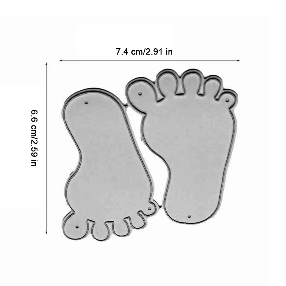 Baby Foot Shaped DIY Metal Cutting Dies DIY Tool Greeting Cards Invitations Scrapbooks Photo Albums Paper Cutter Mold