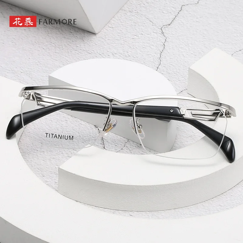 1 Simple and modern myopia glasses frame, new fashionable half-frame glasses frame