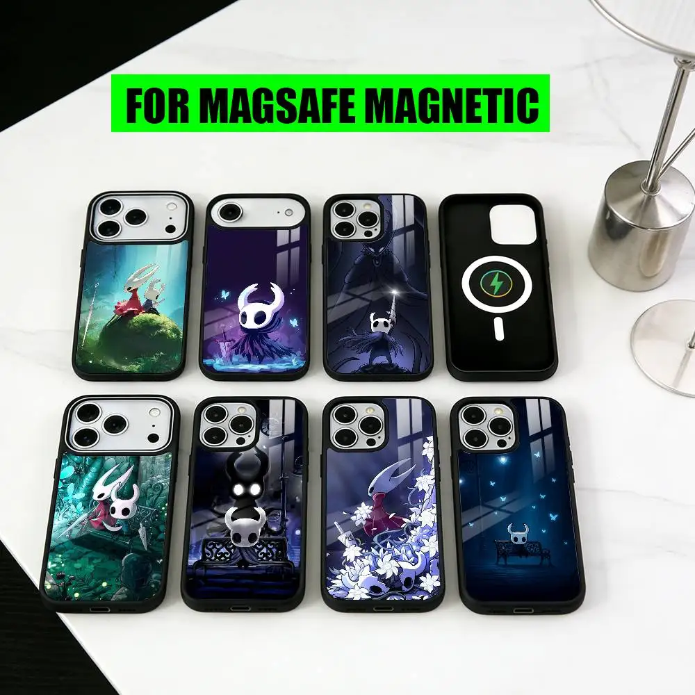 

H-Hollow Game K-Knight cute baby Phone Case For iPhone17,16,15,14,13,12,11 Plus,Pro Magnetic with Magsafe Wireless Charging