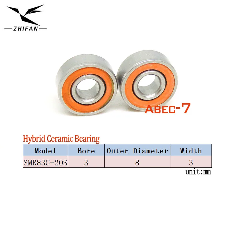5pcs 3x8x3 SMR83C 2OS Stainless Steel Hybrid Ceramic Bearing 3*8*3 Ceramic Bearing SMR83 2RS Reel Bearing SMR63 SMR74 SMR84 2OS