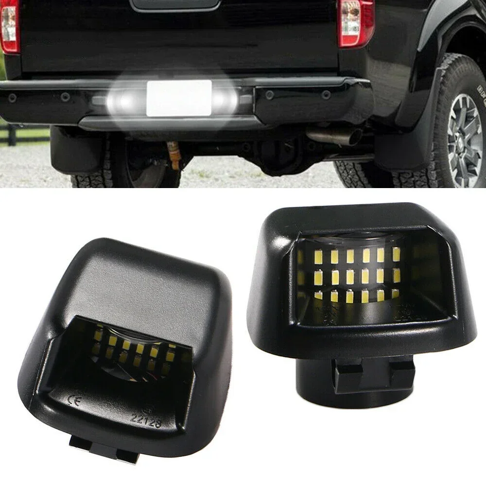 2pcs White 18SMD LED Car Number License Plate Light Lamp For Nissan Armada Frontier Navara Titan Xterra For Suzuki Equator