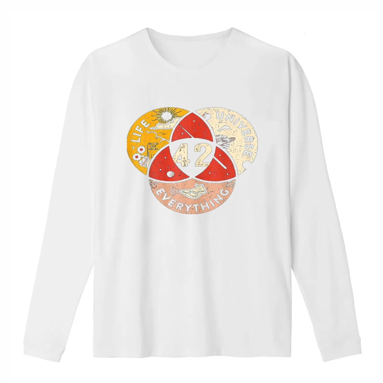 42 Answer to Life Universe and Everything T-Shirt Summer Casual Cotton Tee Oversized Streetwear Tops Vintage Graphic Print
