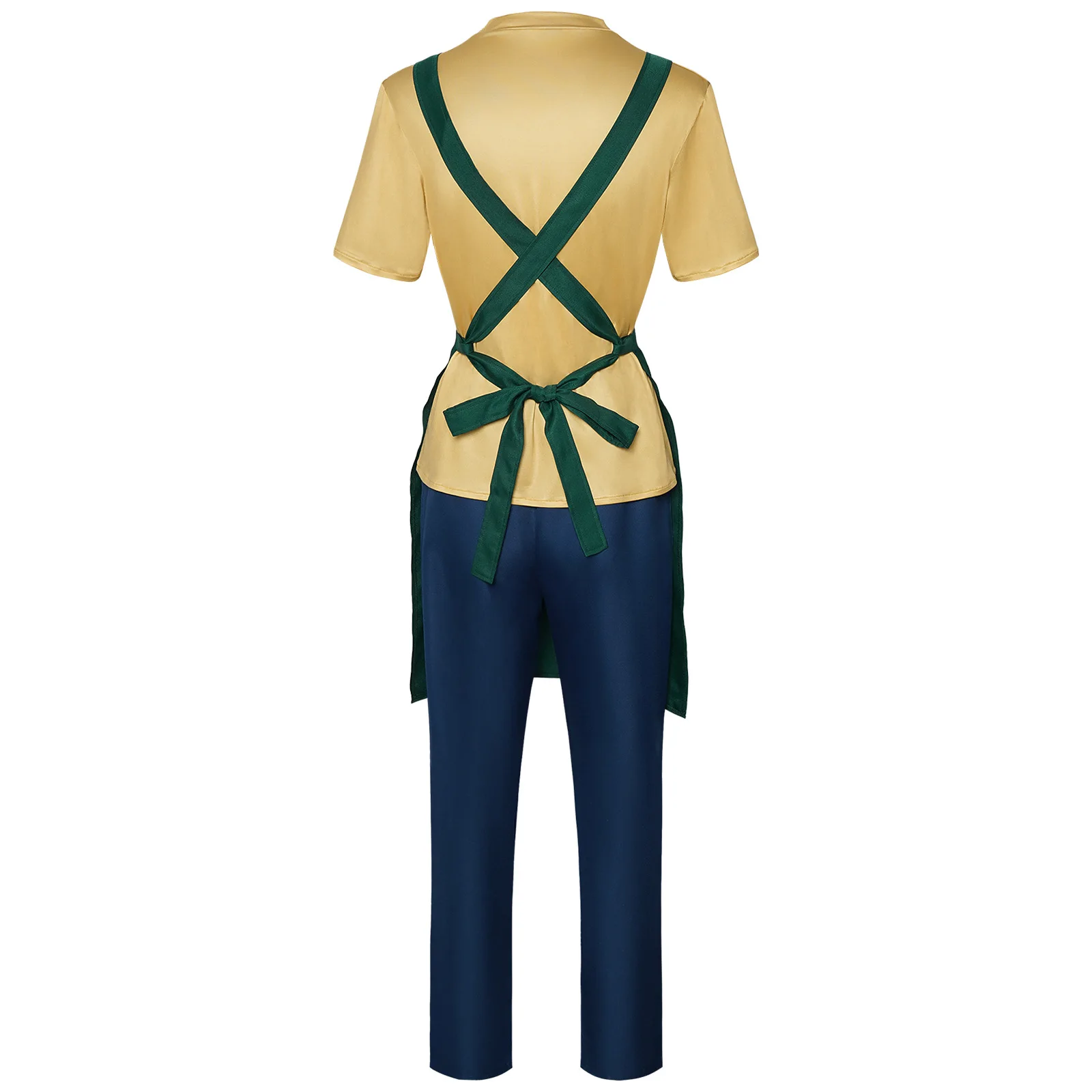 Anime Manga Sakamoto Days Taro Sakamoto Cosplay Costume Wig Yellow Retired T Shirt Green Apron Glasses Wig Halloween Party Suit