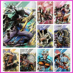 Anime ONE PIECE Rare SER Reflections Flash Cards Dracule Mihawk Doflamingo Kuma Toys for boys Collectible Cards Birthday Gifts