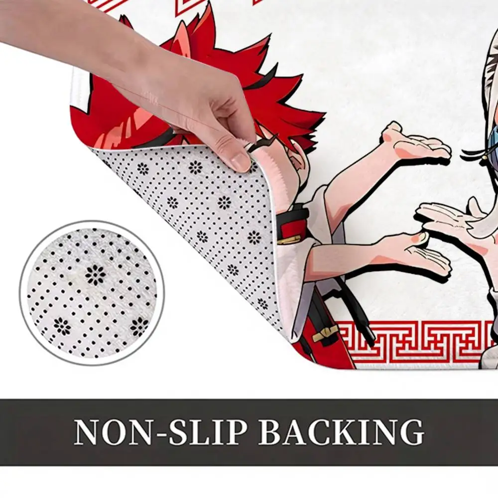 Manga G-Gokurakugai Official Art Home Decor Short Plush Floor Mat, Non-Slip & Easy to Clean for Multi Doorways