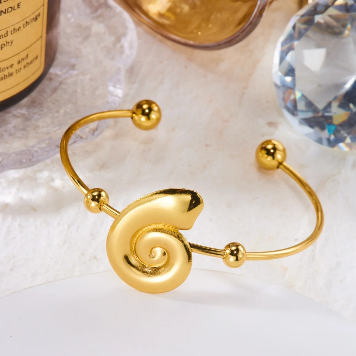 Einfache Edelstahl-Sonnenarmbänder für Damen und Herren, Gänseblümchen-, Muschel-, Spiral-, Oktopus-, Schildkröten-Armreif, Ozean-, Strand-, Urlaubsschmuck – Detail 33
