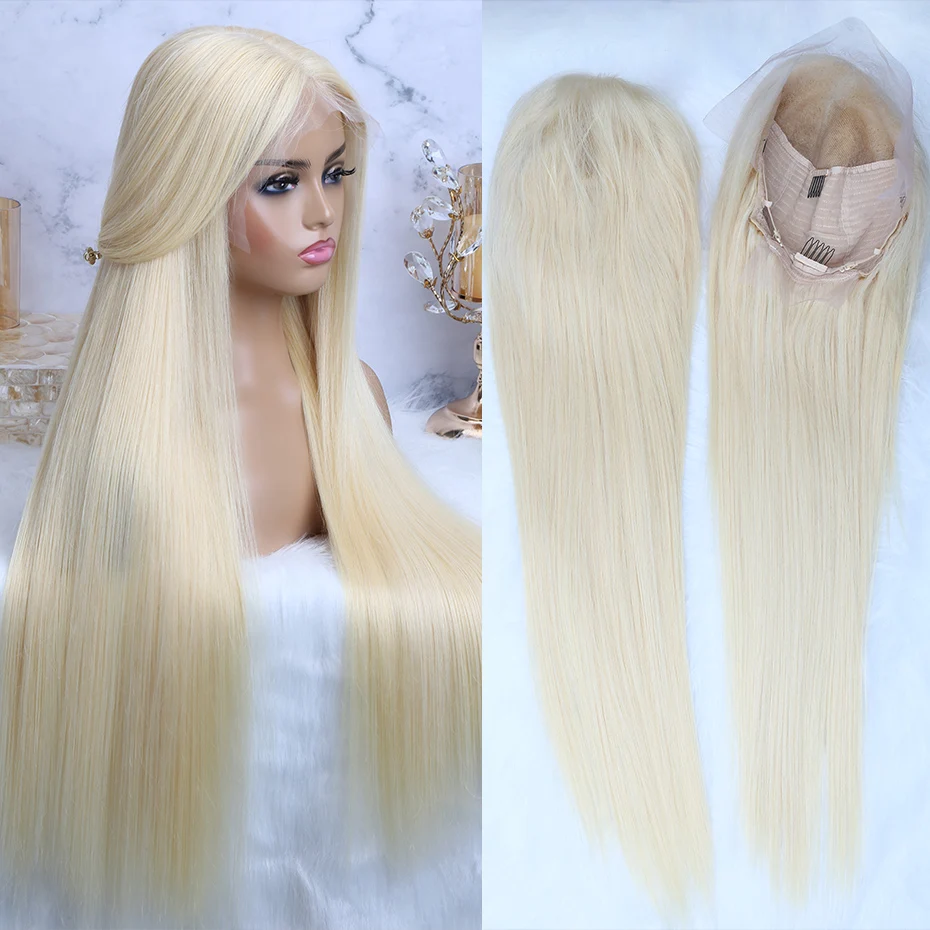 30 40 Inch 613 Honey Blonde Wig Human Hair Original Brazilian 13x6 Hd Lace Frontal Wig Body Wave Human Hair Wigs Pre Plucked With Baby Hair 13x4 Lace Front Wig Human Hair Colored Wig 180% 200% 220% Density 360 HD Lace Front Human Hair Wigs for Black Women view 4
