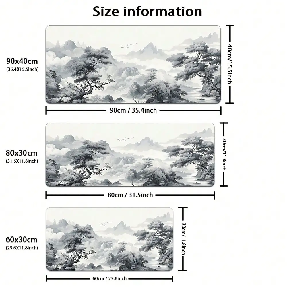 Big Art Mousepad White Black Desk Protector Pad On The Table Pads Computer Mat Xxl Mouse Pad Extended Pad Deskmat Office Carpet
