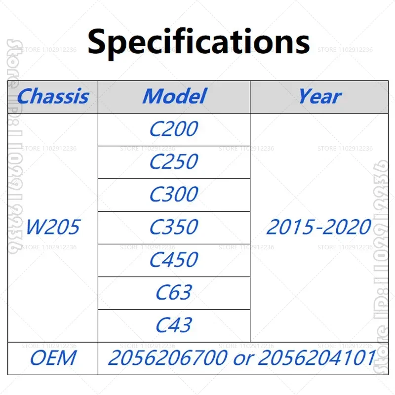 ل 2015-2020 W205 مرسيدس بنز C200 C250 C300 C350 C63 C43 C450 المصد الأمامي مركز تصاعد وحدة التحكم 2056206700 2056204101
