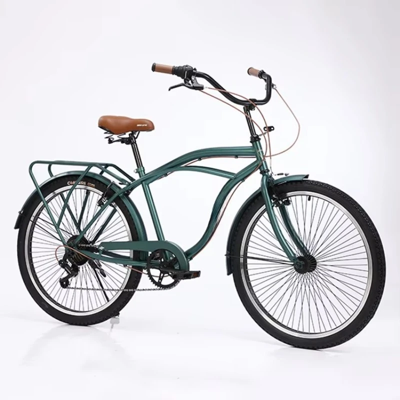 

Portable Alloy 24 26 Adult Chopper Bike Beach Cruiser Bike Mountain Bike/6 Speed Beach Cruiser Bike