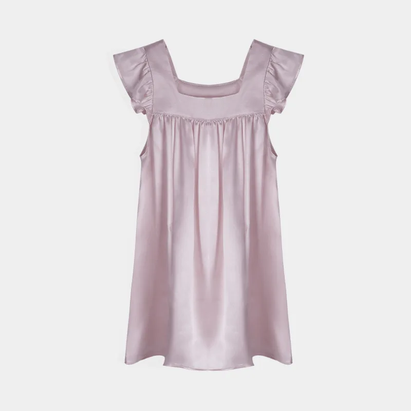 

Children's Silk Pajamas Girls' Nightdress Baby Summer Suspender Dress Style Home Wear