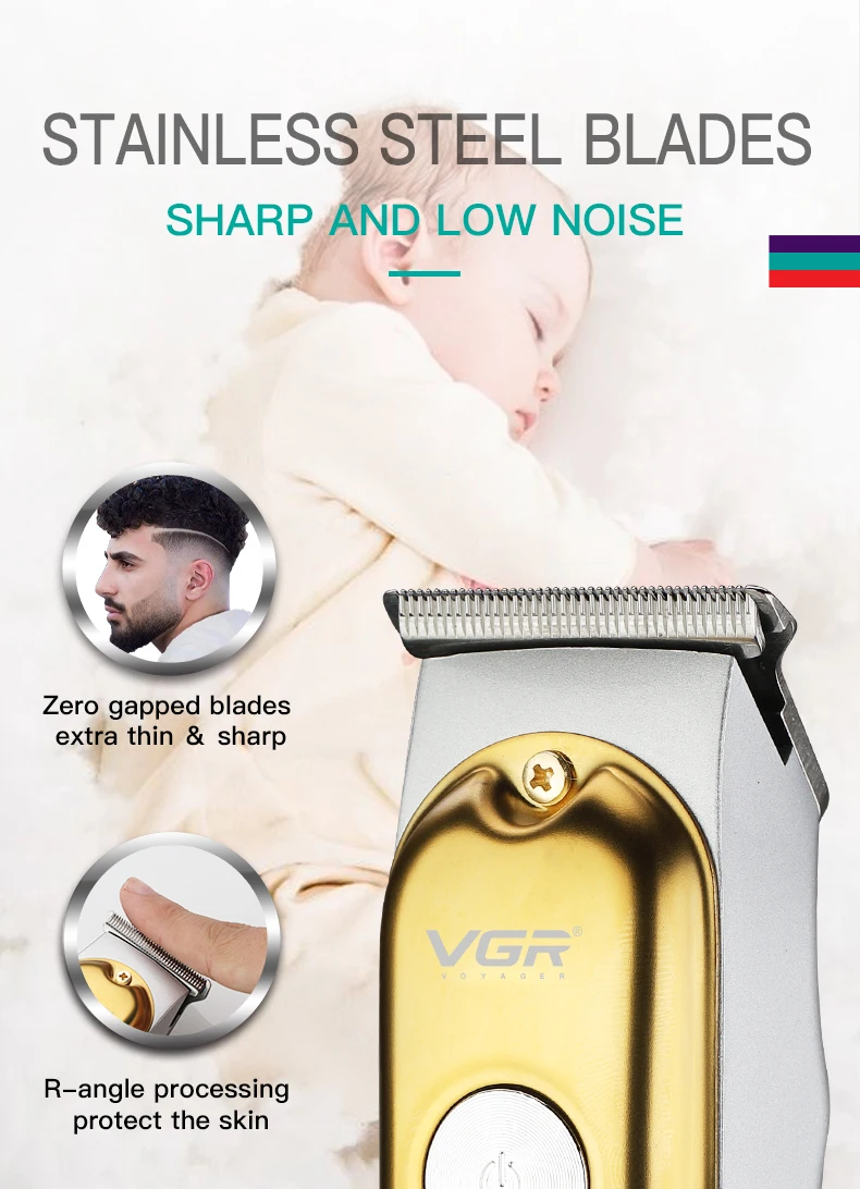 VGR 290 Mini Hair Cutting Machine Cordless Electric Hair Clipper Professional Bald Haircut Machine Barber Hair Trimmer for Men