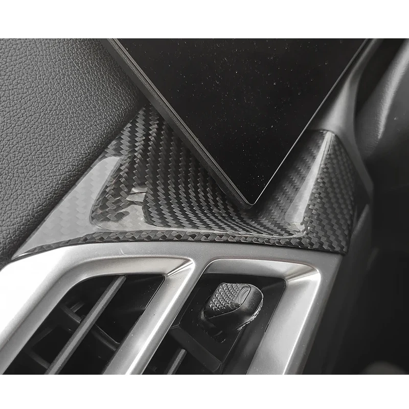 Real Carbon Fiber Center Display Screen Side Panel For BMW 2 3 4 Series G42 G20 G22 G23 G26 M2 G87 M3 G80 G81 M4 G82 G83 24-26