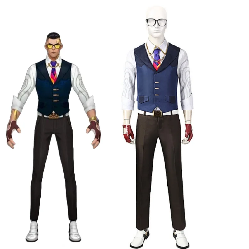 Game VALORANT Chamber Cosplay Costume Vincent Fabron Halloween Uniform Suit