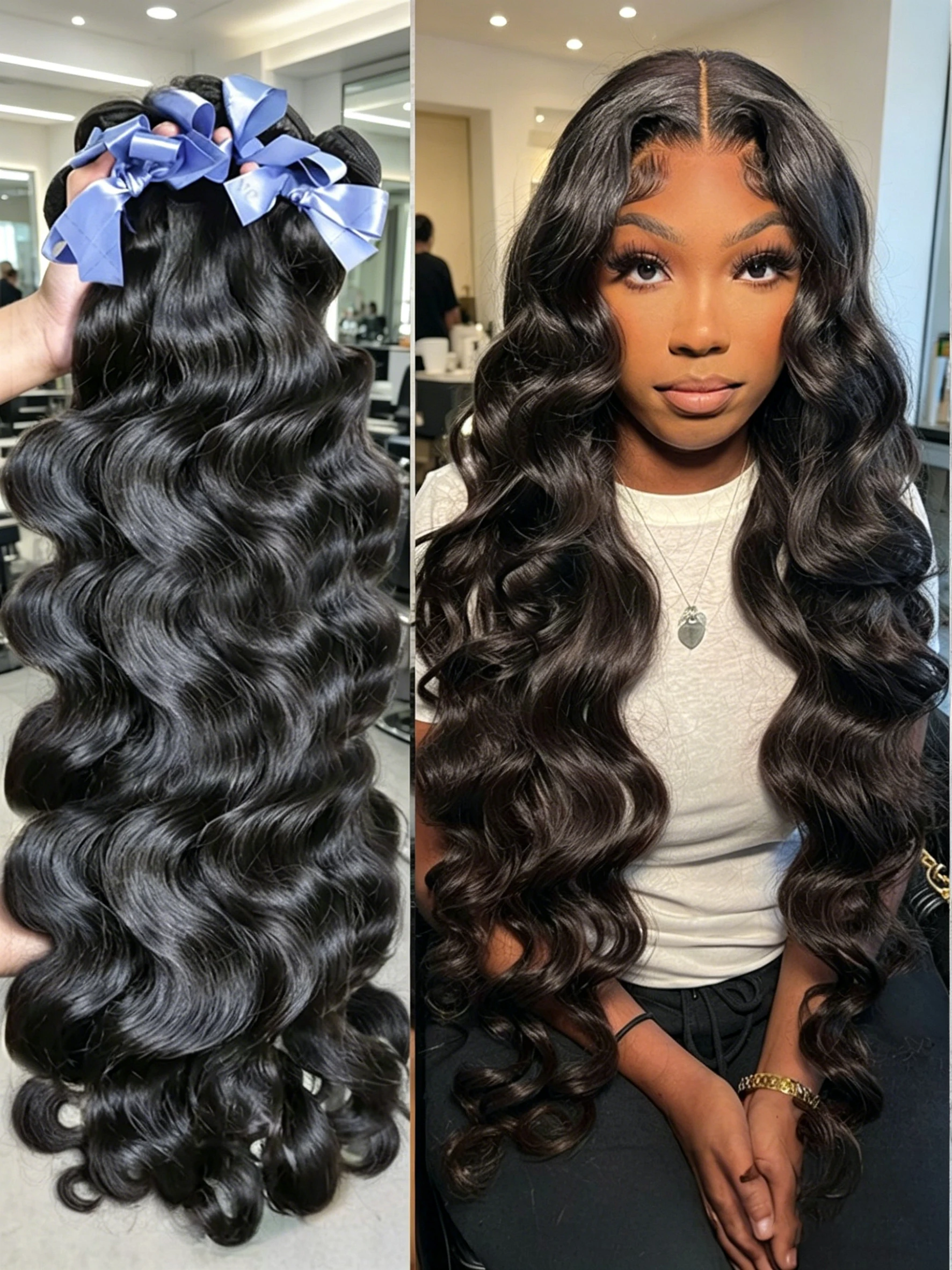 

30 34 Inch Body Wave Raw 1 3 4 Bundles Indian Unprocessed Human Hair Wavys Double Drawn Virgin Bundles Weave Extensions