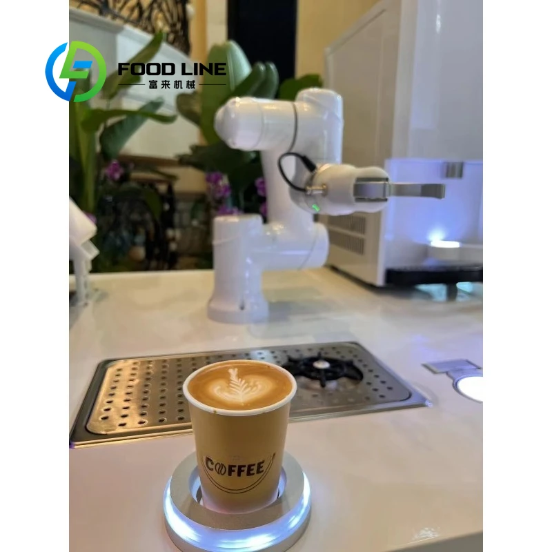Máquina de Café Robótica con IA Personalizada, Modelo Nuevo con Certificación CE, Latte Art, Barista Inteligente, Máquina Expendedora Comercial