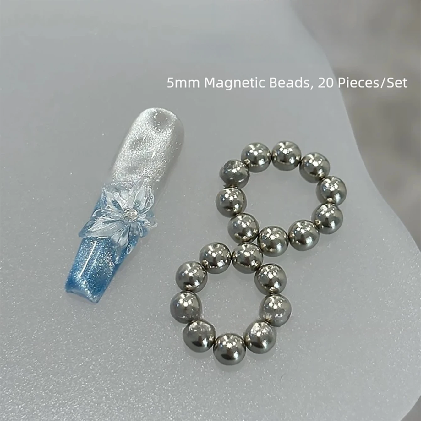 20PCS Bolas Magnéticas Redondas para Esmalte em Gel, Efeito 3D, Ferramentas de Arte para Manicure, Efeito de Ondas de Água, Olhos de Gato, Pérolas Mag