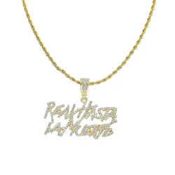 Real Until Death Necklace Anuel Pendant  For Women Man Hip Hop Jewelry