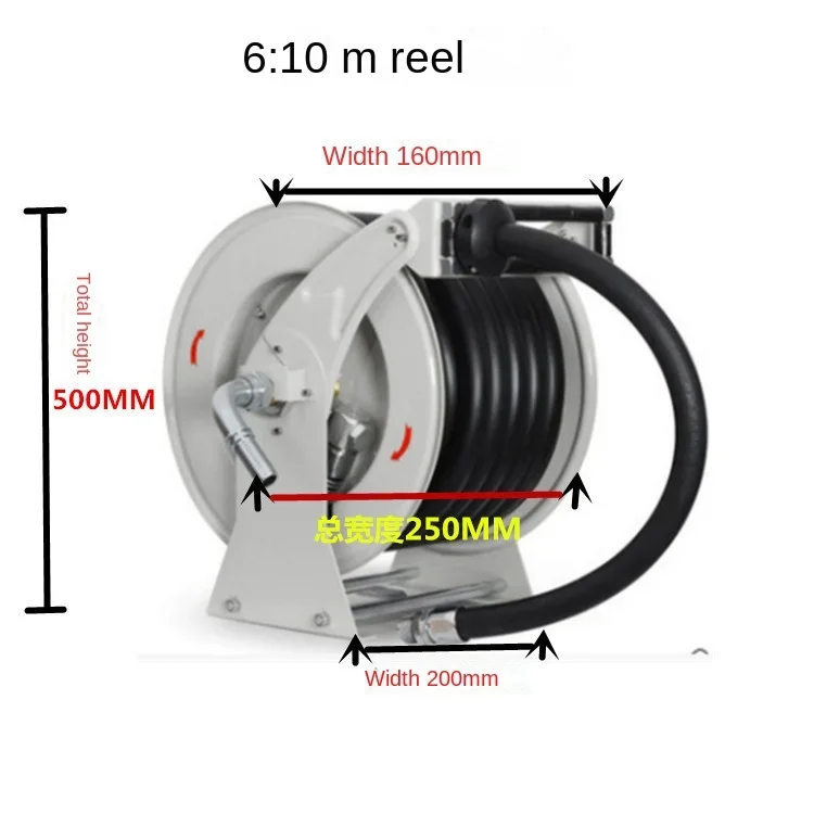 Automatic Recovery High Pressure Reel Pipe Winder Tanker Reel Oil Tank Truck Hose