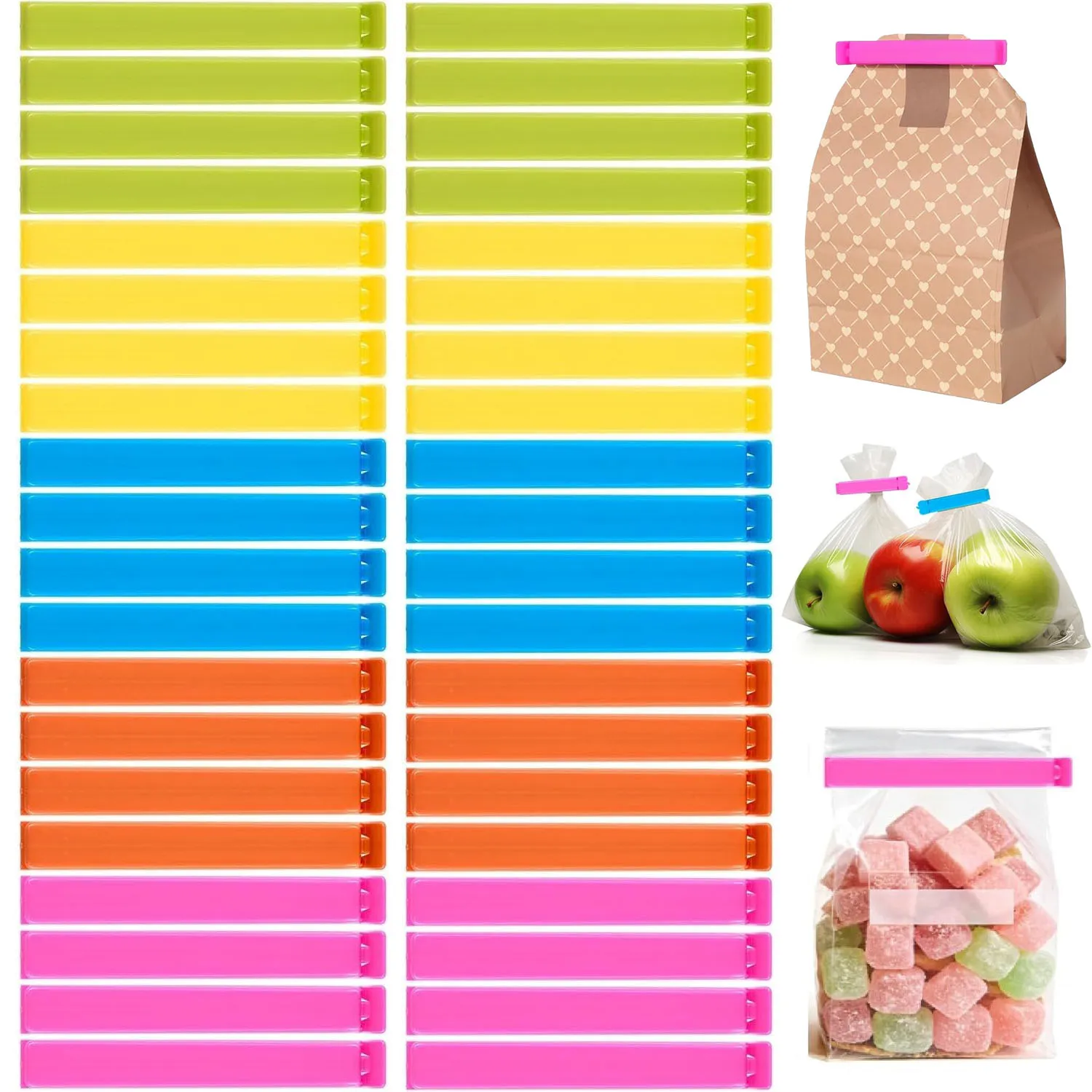 10-120PCS Plastic Sealer Clamp Tool Bag Sealing Clips for Kitchen Storage Food Snack Seal Sealing Bag Clips Kitchen Accessories