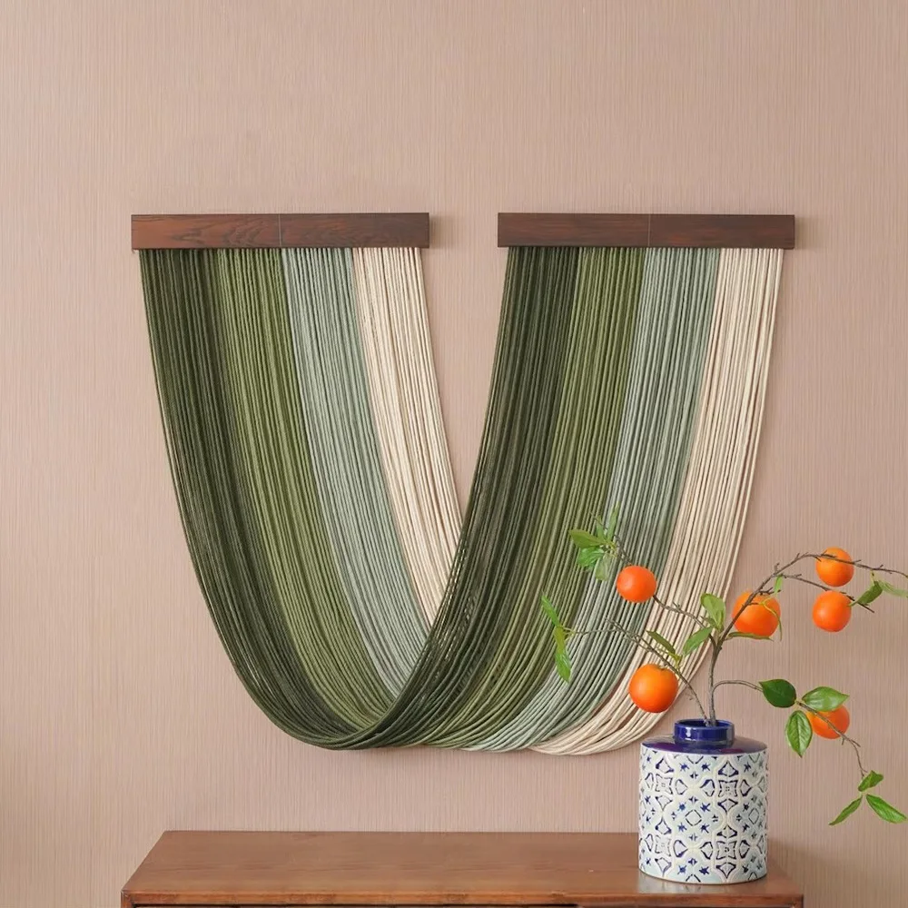 Cotton Rope Hand Woven Tapestry Bohemian Tapestry Wall Decor Large Tapestry Blanket Room Decor