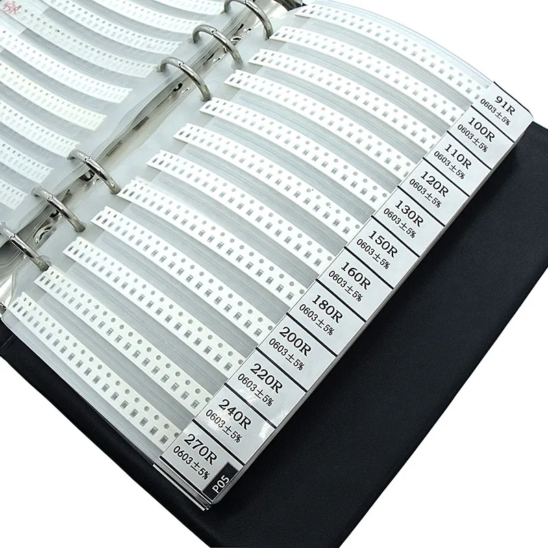 RK5-0805: 0805 SMD-Widerstand, sortiertes Buch-Kit, 5 % 25 x 170 Werte (4250 Stück), 0R – 10M 1R 10R 100R 110R 120R 1K 2K 10K 20K 100K 1M 2M