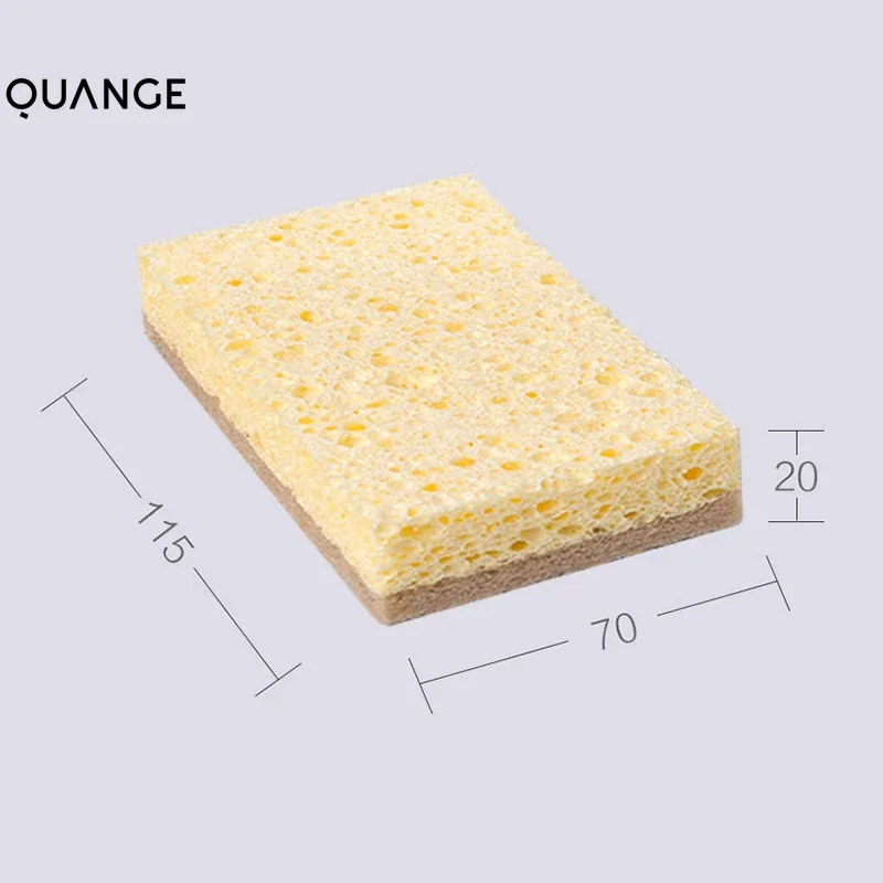 Natural Plant Based Scrub Sponge Pad Palm Fiber Dishwashing Kitchen Item Scrubber Non Scratch Compostable 2-Sided Sponges