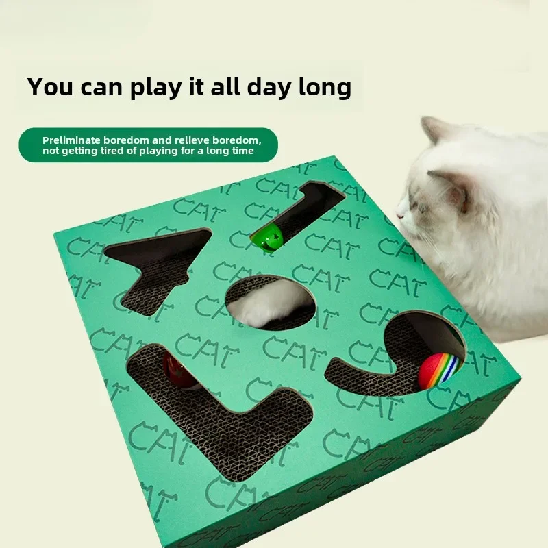 

Cat Toys Self-Hi Boredom Relief Artifact Kitten Labyrinth Box Cat Educational Toy Ball