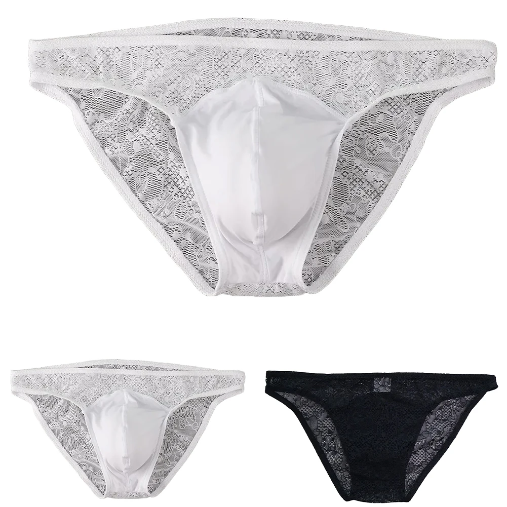 For Comfortable Everyday Waist 66-88 Cm Lace Briefs Transparent Mesh Underwear For Men Applicable Male Classic Style